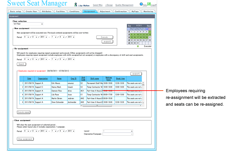 Sweet Seat Manager Automatic Seat Assignment