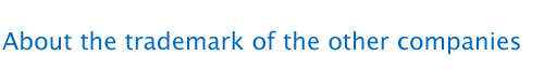 About the trademark of the other companies