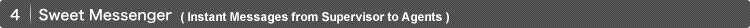 4．Sweet　Messenger（Instant Messages from Supervisor to Agents）