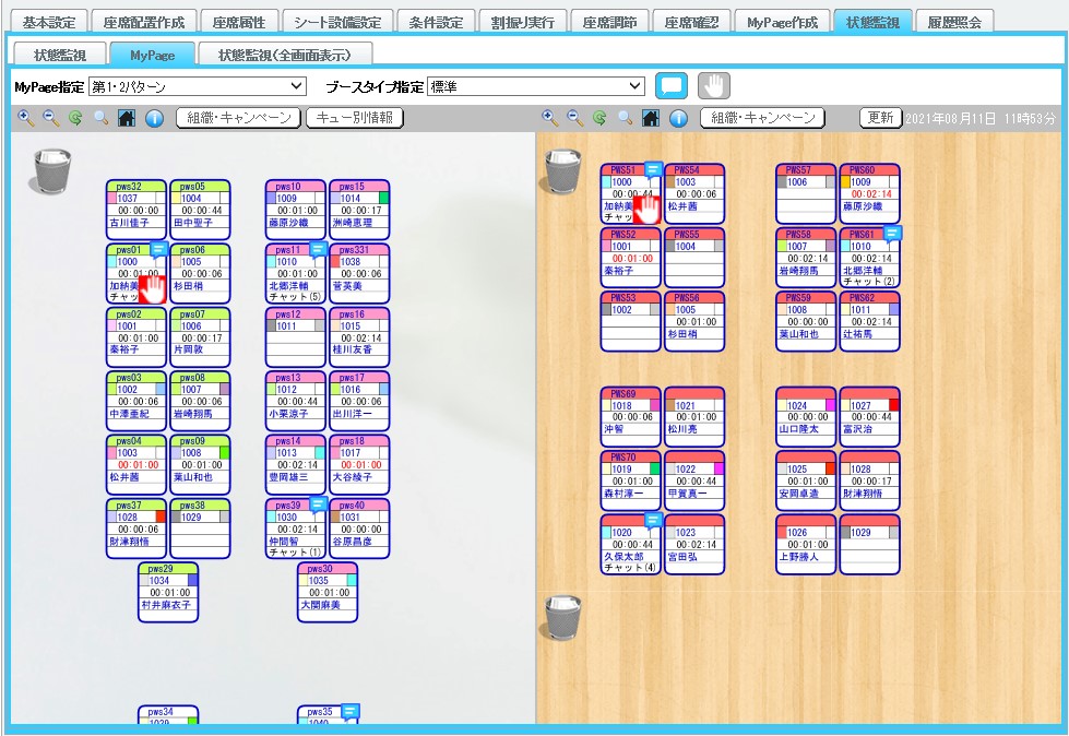 My Page（コミュニケーターに、限られた権限で、転送先の他拠点、他部署の着信状態を確認いただけます。）